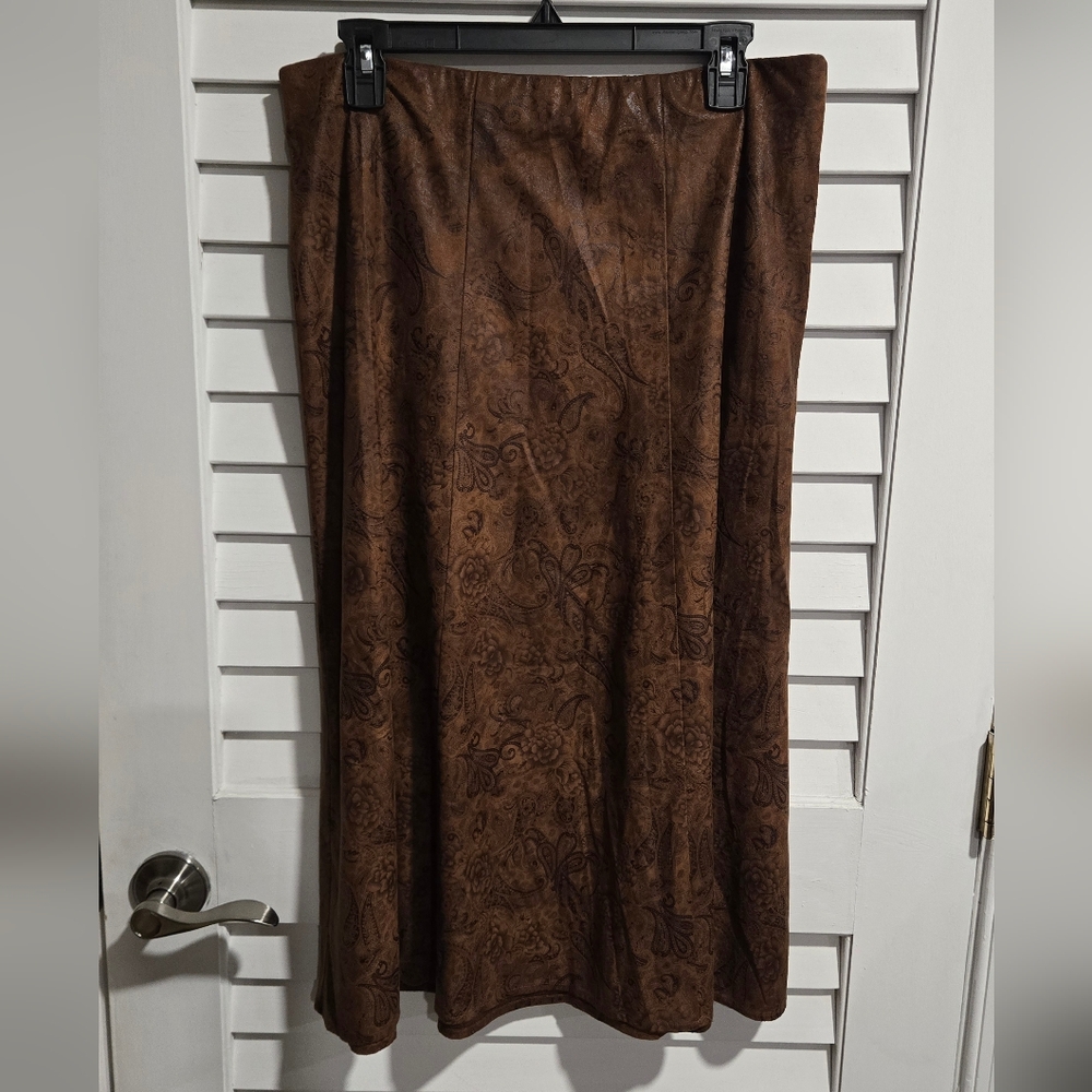 Vintage Christopher & Banks Brown Paisley Skirt - Picture 3 of 10